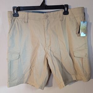 Ocean Coast Beige Cotton Blend Cargo Shorts Men's Size 38